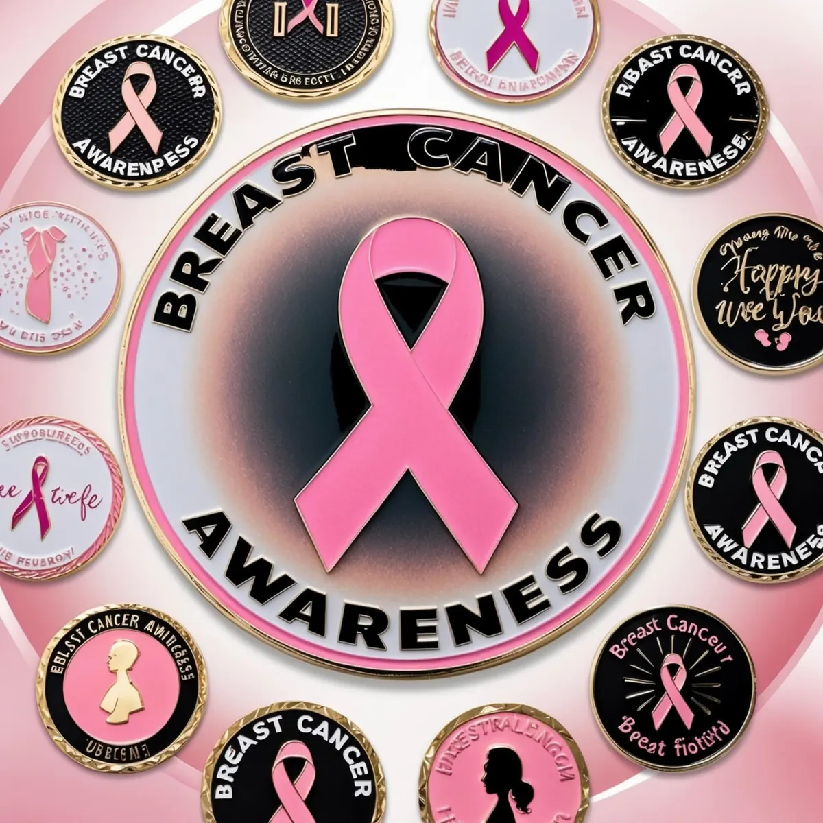 Scare for a Cause: Raising Awareness with Breast Cancer Charity Challenge Coins