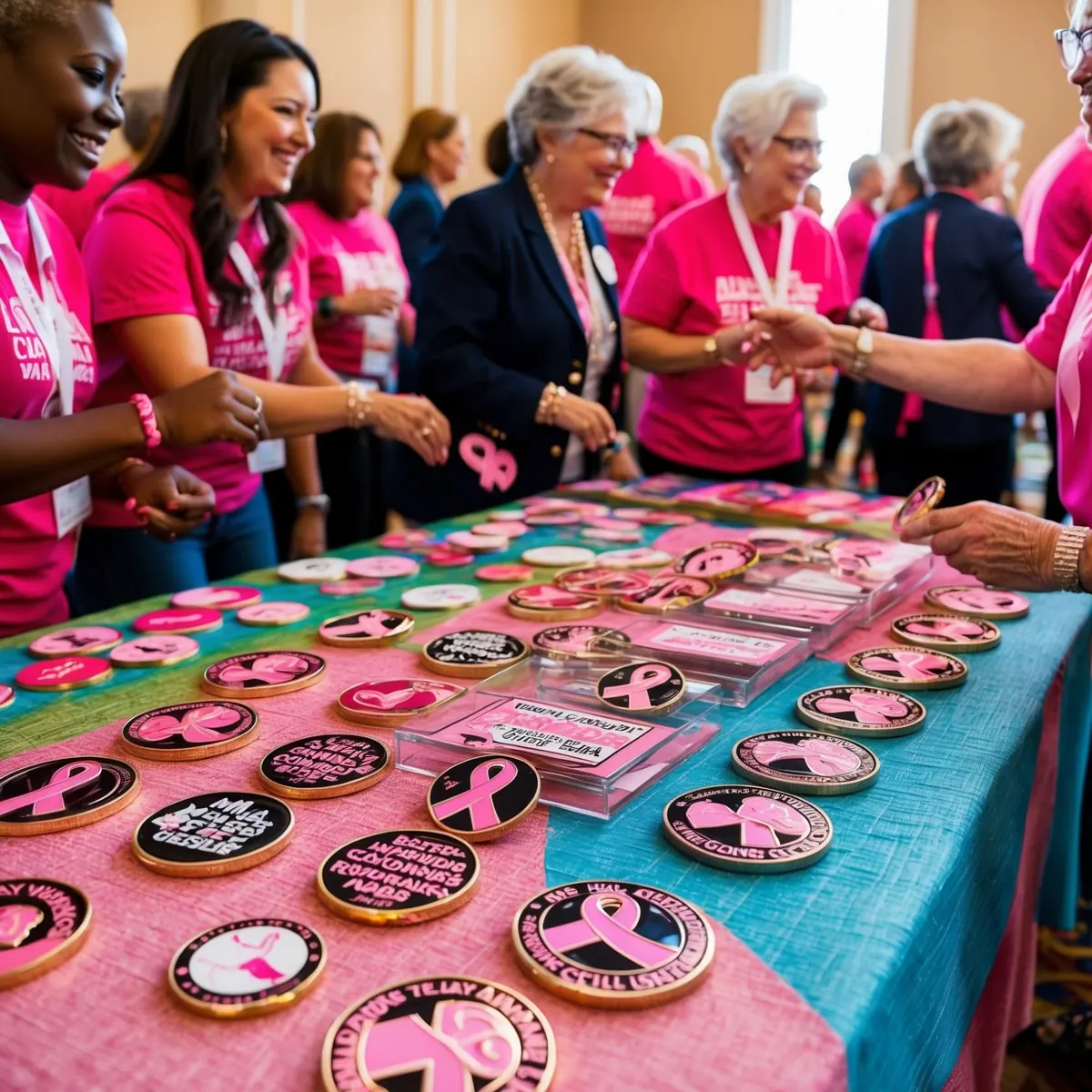 Celebrating Together: Custom Coins to Commemorate Community Breast Cancer Events