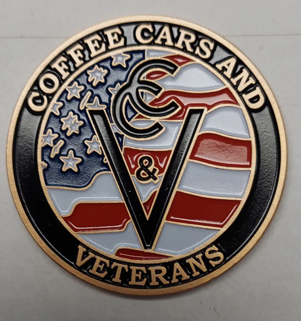 The finished custom challenge coin, front
