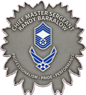 Air Force Chief Master Sergeant Custom-Shape Coin – back