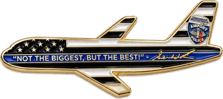 Airport Police Airplane-Shaped Coin – back
