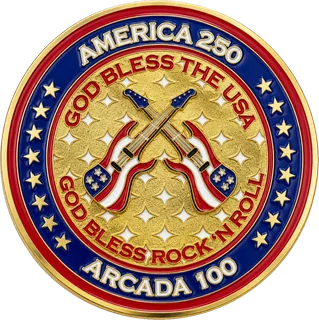 America 250 Theater Centennial Coin – front