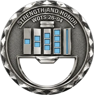 Bevel Diamond Cut on a custom challenge coin