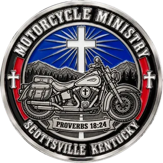 Christian Motorcycle Ministry Coin – back