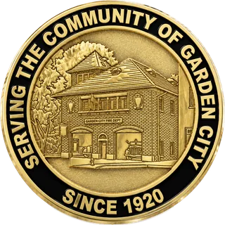 City Fire Department Truck Coin – back