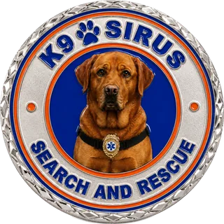 EMS & K-9 Search and Rescue Coin – back