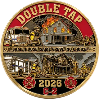 Fire Department Captain Coin – front