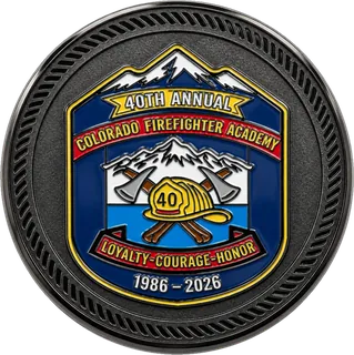 Firefighter State Association Coin – back