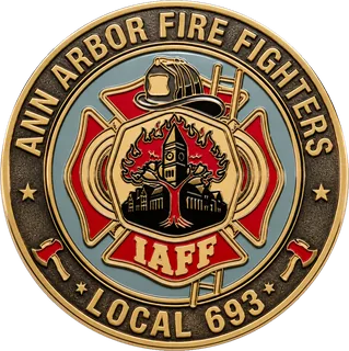 Firefighters Union Local Coin – front