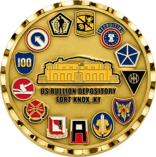 Fort Knox Army Post Coin – back