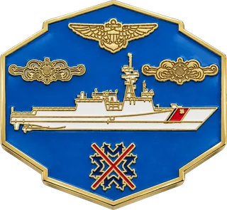 Hexagon Navy Ship Coin – back