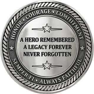 Polished Silver plating on a custom challenge coin