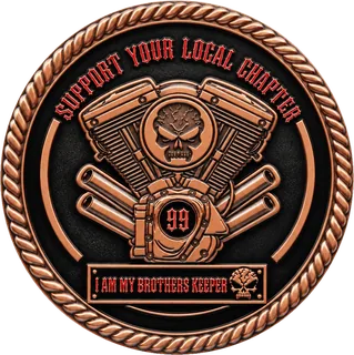 Law Enforcement Motorcycle Club Coin – back