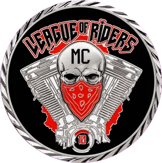 League of Riders Motorcycle Club Coin – back