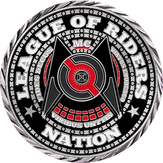 League of Riders Motorcycle Club Coin – front