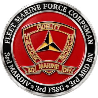 Marine Corps Corpsman Detachment Coin – back