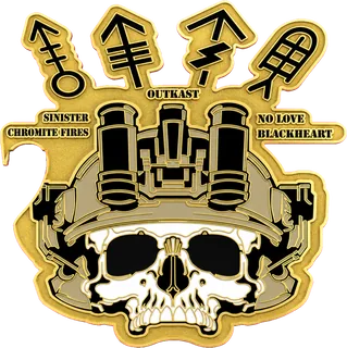 Marine Division Skull Bottle Opener Coin – front