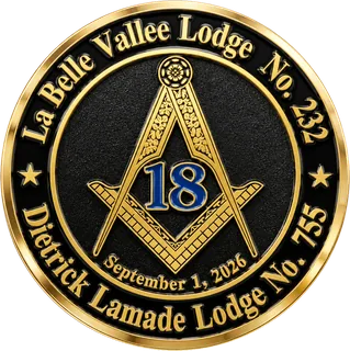 Masonic Lodge Officers Coin – front