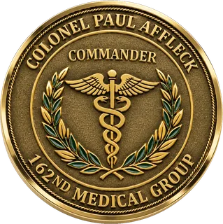 Antique Gold plating on a custom challenge coin