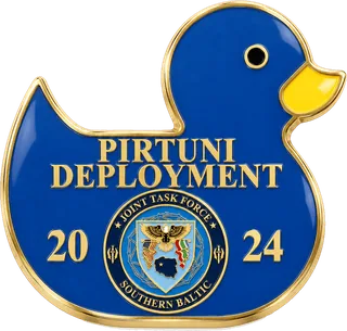 Military Deployment Rubber Duck Coin – back