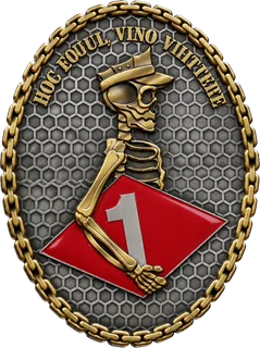 Oval Chain-Edge Unit Coin – front