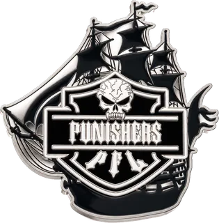 Pirate Ship Motorcycle Club Coin – back