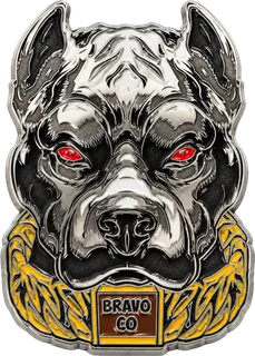 Pit Bull 3D Custom-Shape Coin – front
