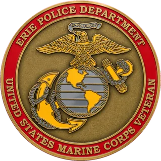 Police Department Marine Corps Veteran Coin – back