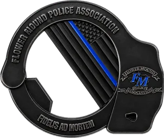 Police Handcuff Bottle Opener Coin – front