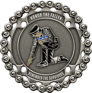 Police Memorial Bike-Chain Coin – back