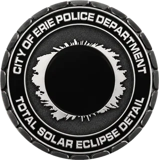Police Solar Eclipse Detail Coin – back