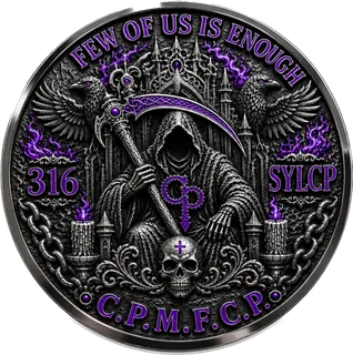 Black Nickel plating on a custom challenge coin