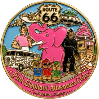 Route 66 Centennial Coin – back