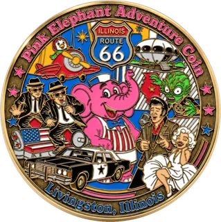 Route 66 Centennial Coin – front