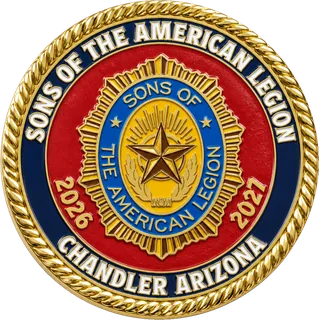 Rope Cut on a custom challenge coin