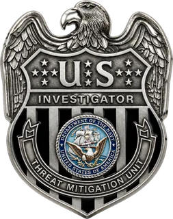 U.S. Investigations Badge-Shaped Coin – front