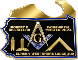 USMC & Masonic Lodge State Bottle Opener Coin – back