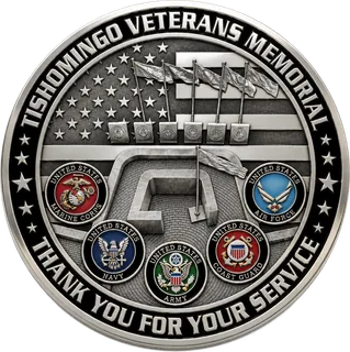 Veterans Memorial Coin – back