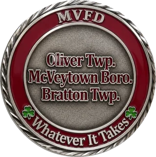 Volunteer Fire Company Coin – back