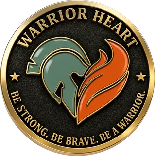 Warrior Heart Faith Coin – front