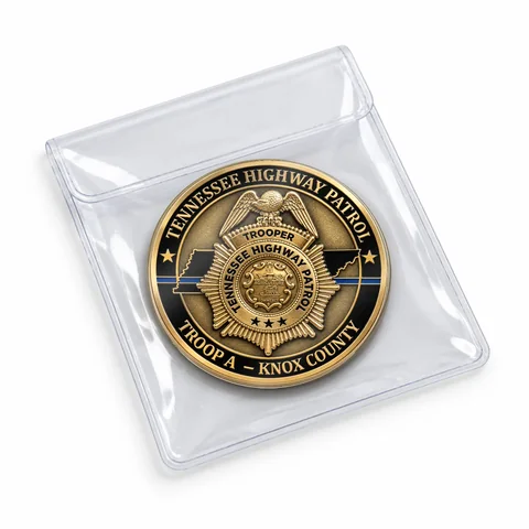 PVC Coin Pouch for a custom challenge coin