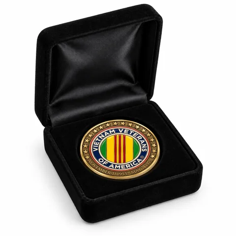 Velvet Presentation Case for a custom challenge coin